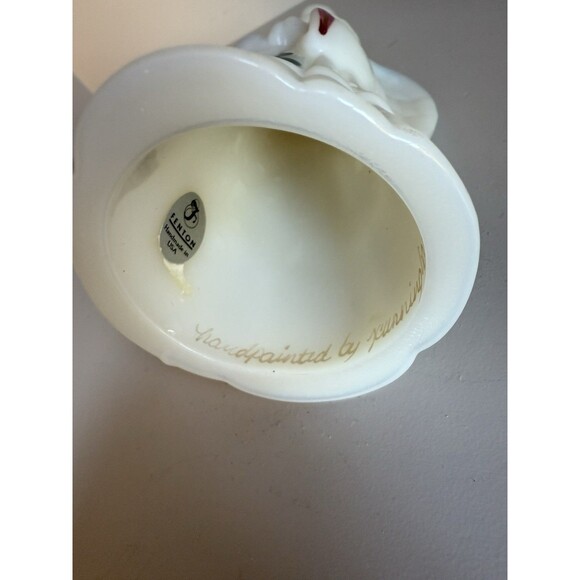 Fenton Frosted Glass Angel Hand Painted Artists Signed 6” Christmas - Picture 5 of 6